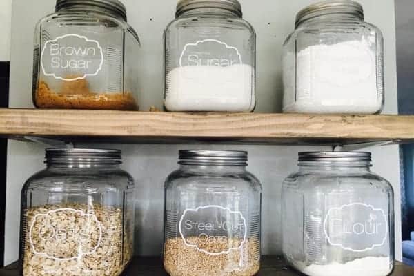 food organization with canisters