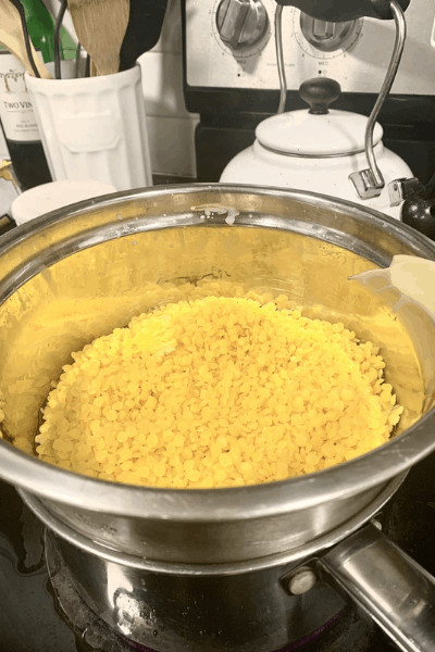 double boiler for beeswax candles