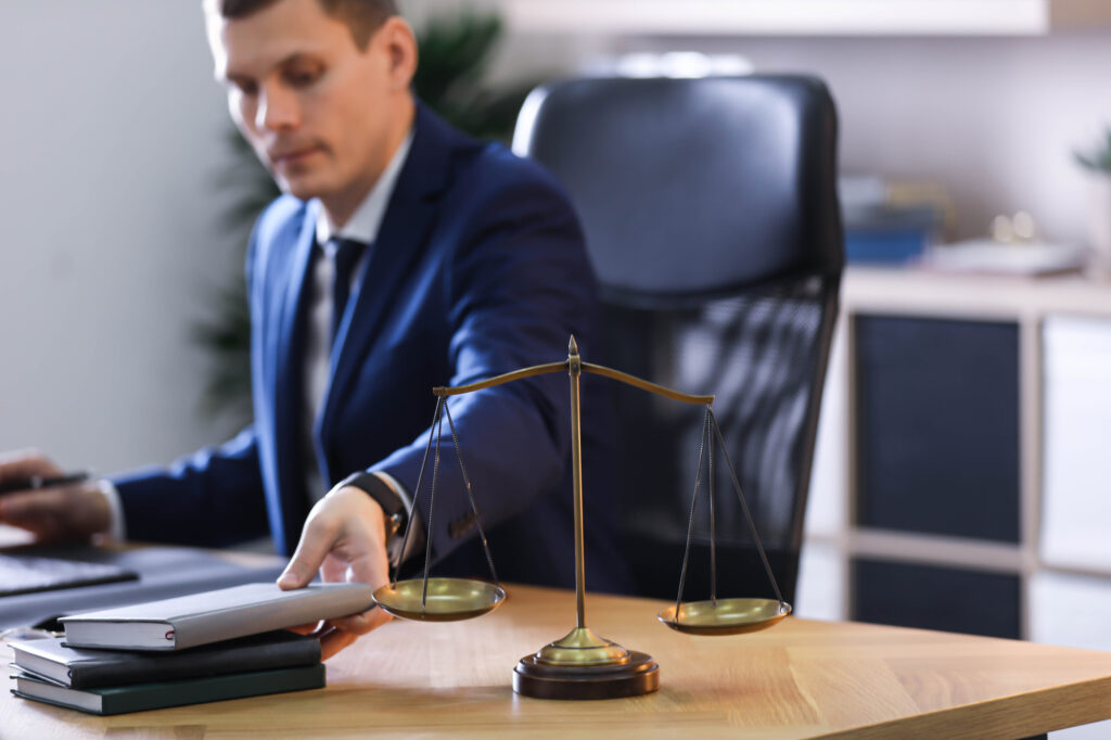 Male Lawyer working at his desk