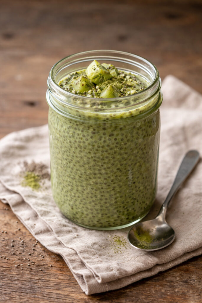 Matcha chia pudding